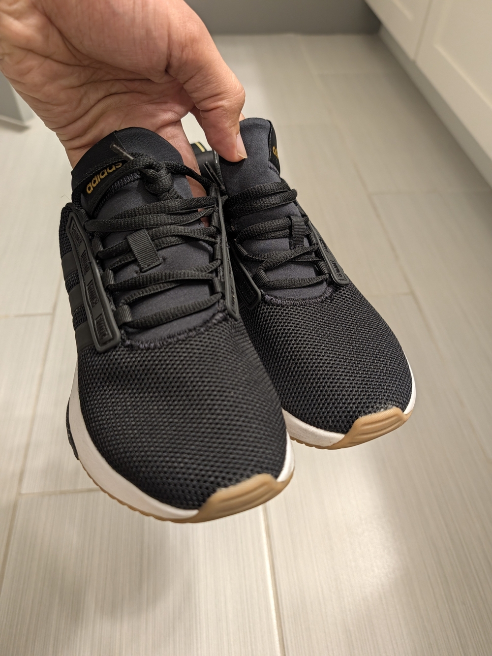 Adidas Women’s Black Running Shoes with Gum Outsole